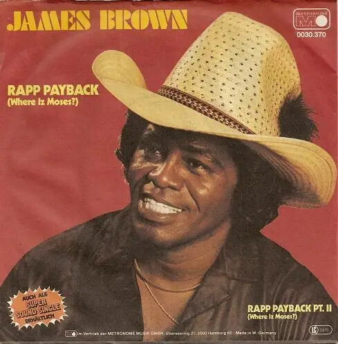 James Brown Rapp Payback (Where Iz Moses?) Vinyl Single