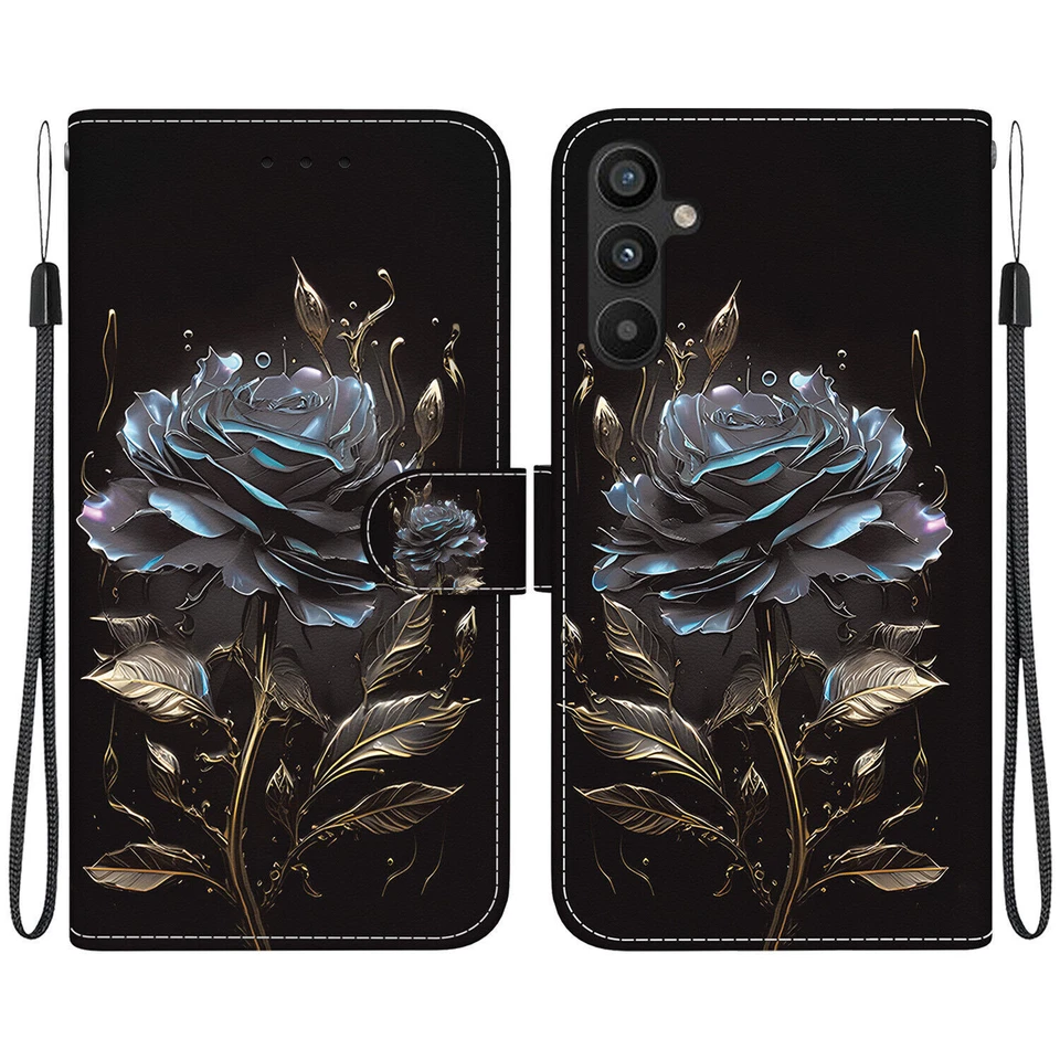 Flip Flower Wallet Phone Case For iPhone Samsung Infinix LG Google Tecno Sony - Image 2 of 4