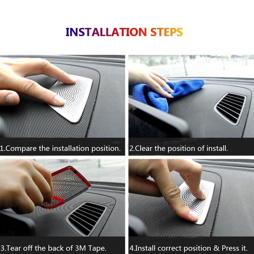 Stainless Car Center Console Speaker Stereo Cover Trims for BMW 5Series G30 G31 - Picture 8 of 10