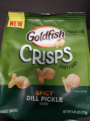 Lot Of 3- Goldfish Crisps Spicy Dill Pickle 6.25oz