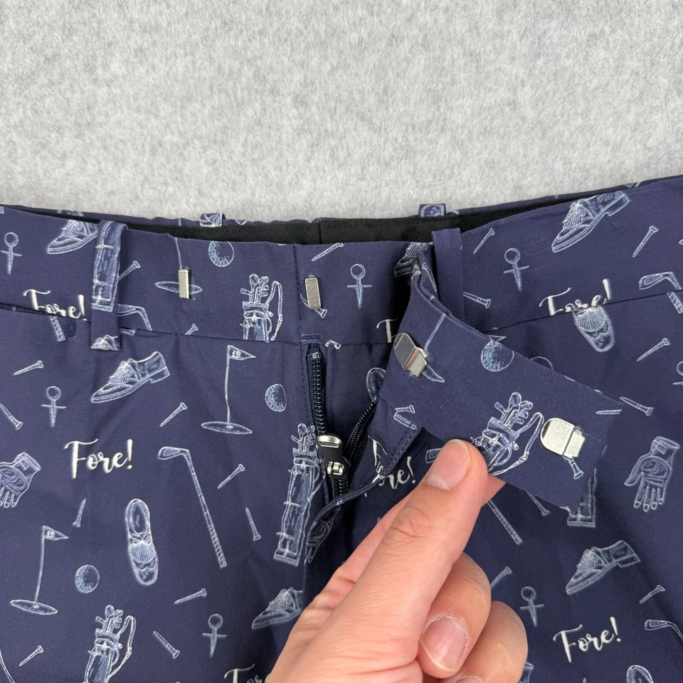 Ralph Lauren RLX Shorts Mens 29 Blue Slim Fit Performance Golf All Over Print - Image 4 of 4