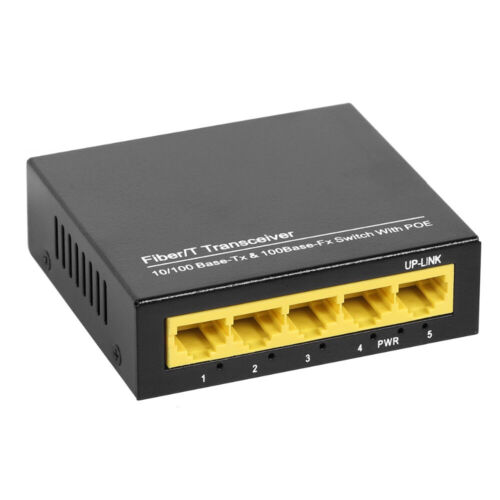 5 Port PoE Switch Power Over Ethernet Switch 60W 802.3af for Network IP Cameras - Picture 1 of 11