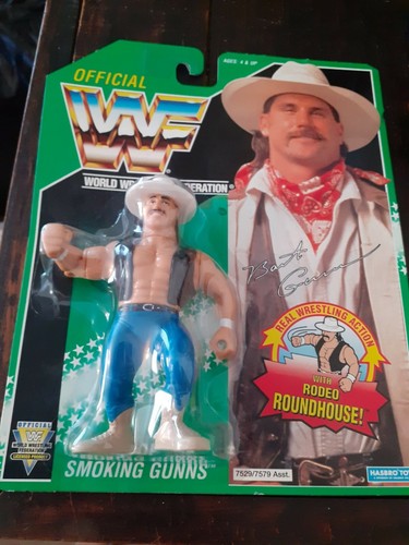 WWF Hasbro Bart of the Smoking Gunns Figure on Gre...