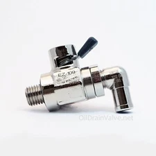 EZ Engine Oil Drain Valve EZ-109(12mm-1.5) & L-Shaped Hose End L-001 COMBO PACK