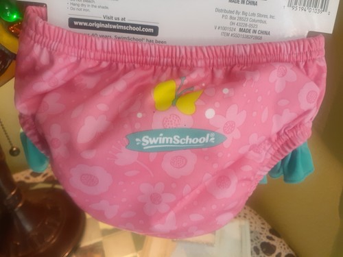 Swim School Reusable Swim Diaper Level 1 Girl 13-18 Lbs Baby 6 Month - Picture 2 of 2