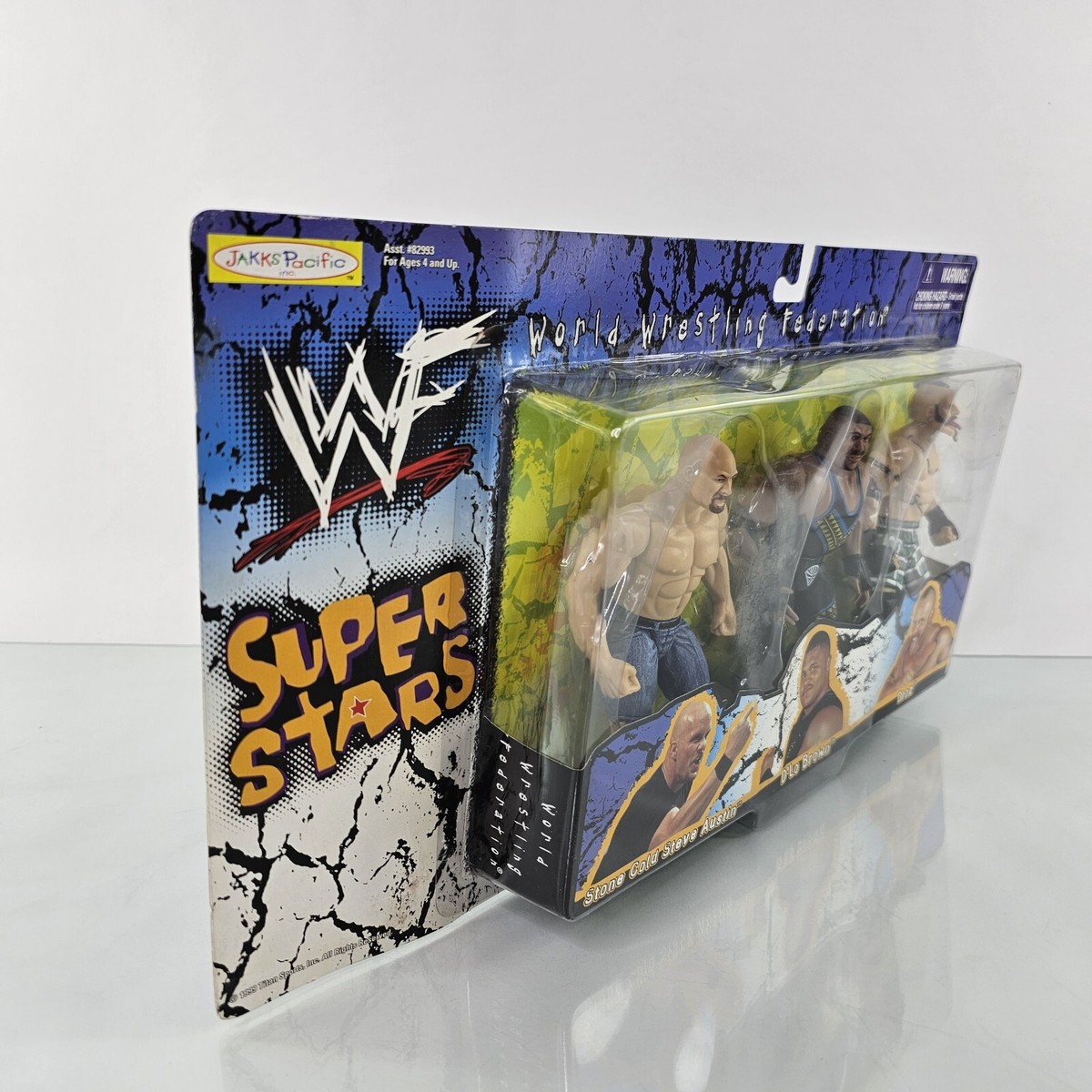 WWE WWF Super Stars Stone Cold Steve Austin D'Lo Brown Droz 3-Pack