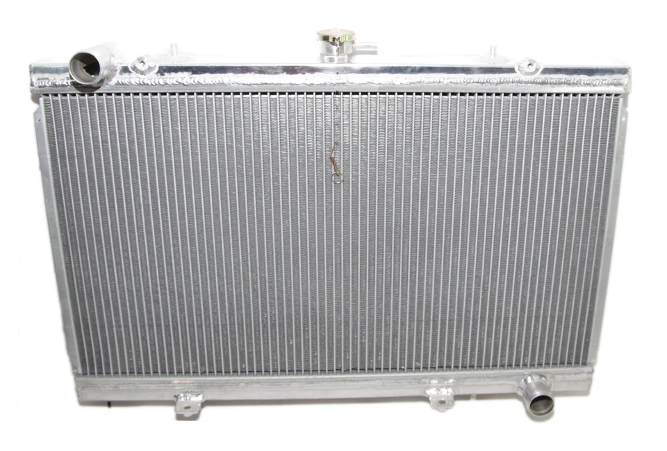 RADIADOR Doble Núcleo 2" + Kit Ventiladores 12" para Nissan 240SX SR20DET Manual 89-94 Foto 3 de 4