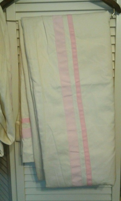 Pottery Barn Kids Ivory Blythe Carriage Bed Curtains For Sale