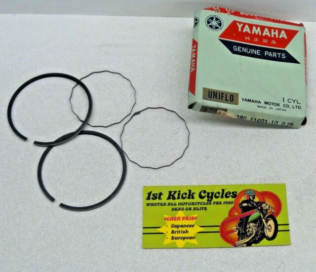 Genuine Yamaha Ds7 1972 Piston Rings 0.25 Oversize 280-11601-10 for sale online