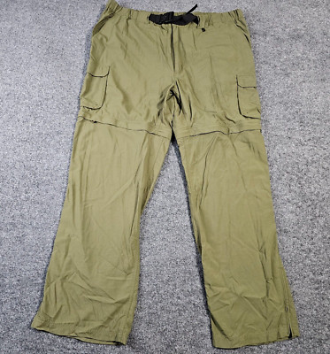 Boy Scouts Switchback Convertible Cargo Pant Mens XL x 32 Green Belted Hiking