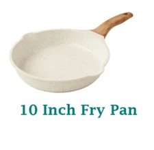 Pioneer Woman ~ LINEN SPECKLE ~ 10" Frypan ~ Nonstick ~ Cast Aluminum Skillet