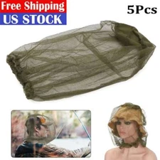 5Pcs Mosquito Insect Hat Bug Mesh Head Net Face Protector Travel Fine Nice Hat
