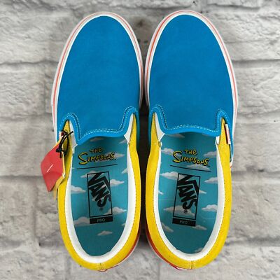 Vans Homer Simpsons Slip-Ons Pro Mens Shoes Size 9.5 New w/ Tag Bart Colorblock Vans Homer Simpsons Slip-Ons Pro Mens Shoes Size 9.5 New w  main image 4