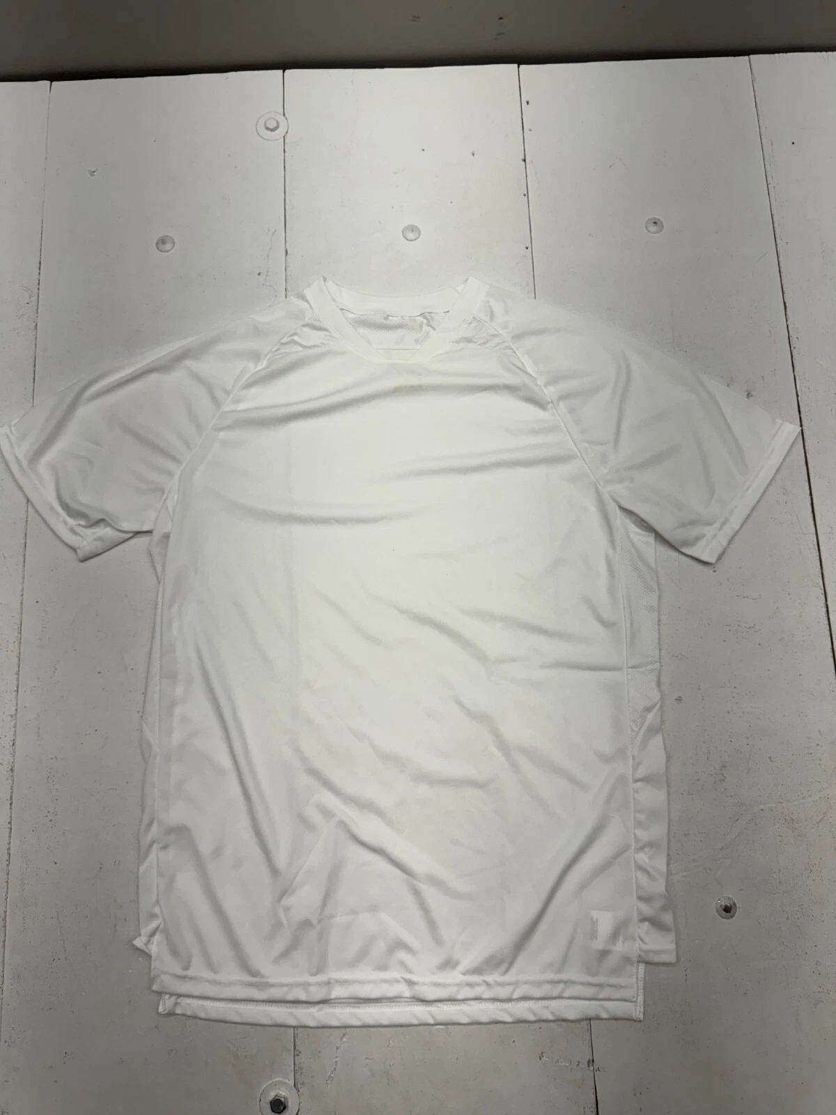High 5 White Moisture Management Short Sleeve Athletic Shirt Mens Size Large