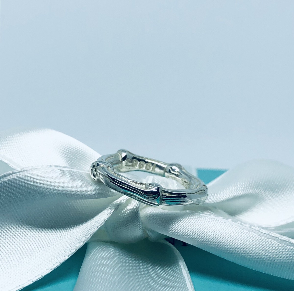 Tiffany & Co 925 Sterling Silver 1996 Bamboo Band Ring Size Tiffany & Co 925 Sterling Silver 1996 Bamboo Band Ring Size