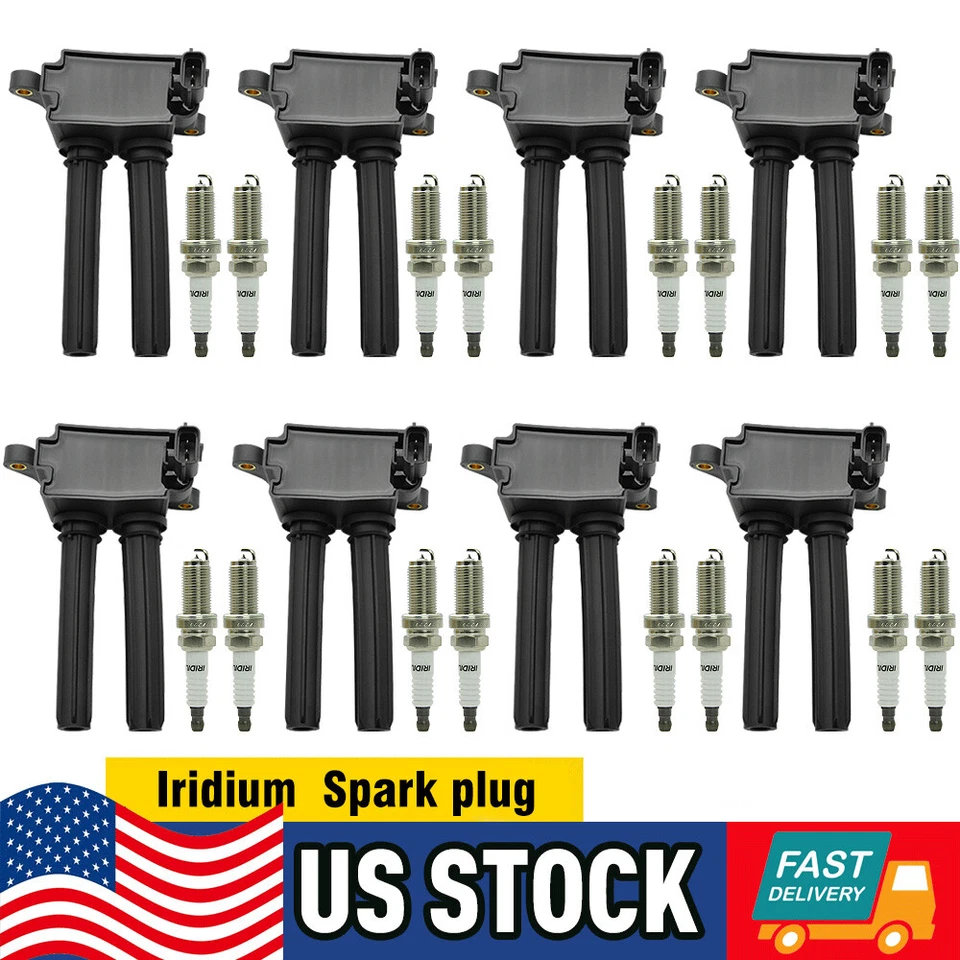 ✅Bobina de encendido y bujía para Dodge Charger Durango Chrysler 300 5,7 L V8 UF504 Foto 2 de 4