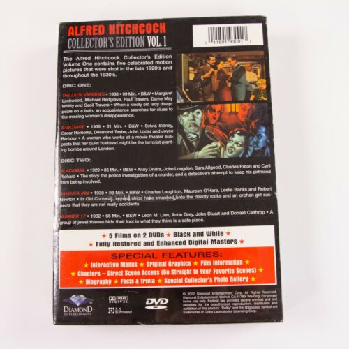Alfred Hitchcock Collector's Edition Vol. 1 (DVD, 2-Disc Set, 2002) New Sealed - Foto 3 di 3
