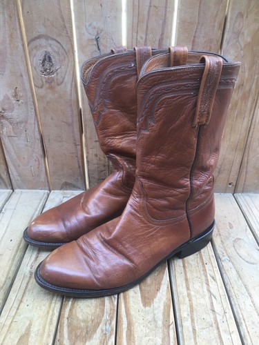Lucchese 2000 brown Western Style pull on leather Women’s Boots US 8.5 D Uk 6.5 - Picture 14 of 17