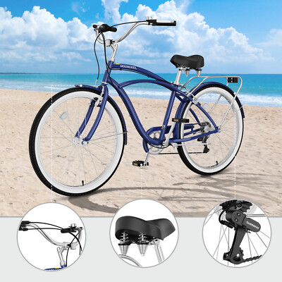 MOONCOOL Adults Beach Cruiser Bike, 26 inch Commuter Bicycle