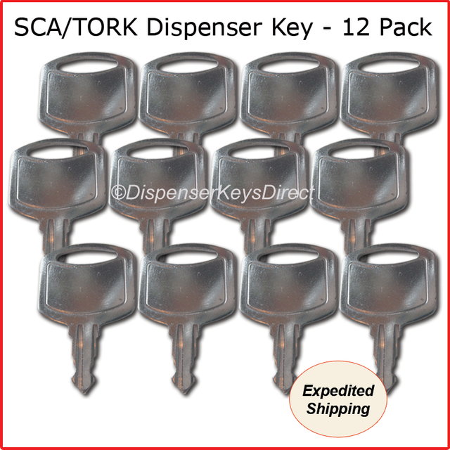 Tork 1100 Dispenser Key for Paper Towel and Toilet Tissue Dispensers