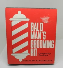 Vintage Bald Man's Grooming Kit Comb Gag Novelty Gift In Original Box