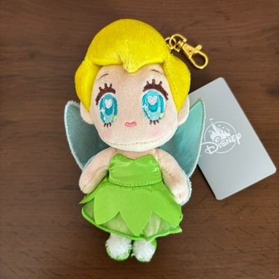 Tinker Bell Peter Pan TINY Plush Keychain Mascot Toy Doll Disney Store Japan NEW