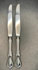 Set of 2 Reed & Barton Rose Cascade Sterling Silver Modern Hollow Knives 9 1/4"