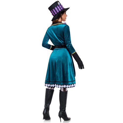 Mad Hatter Costume Alice in Wonderland Cosplay Fancy Dress Book Week Halloween - Picture 8 of 17