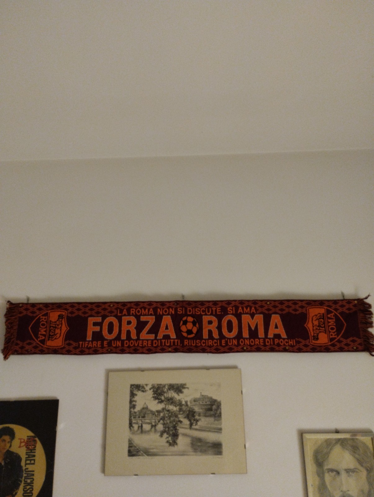 AS Roma Sciarpa da calcio "Forza Roma" rossa, 1 unità