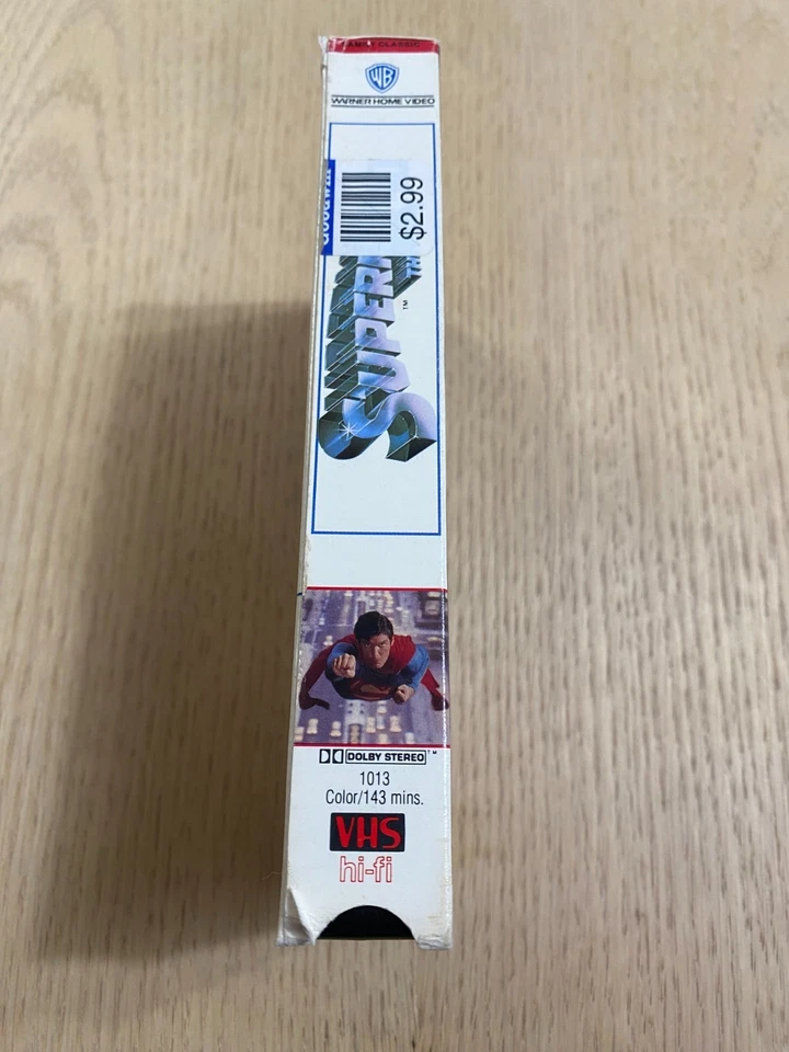 Superman The Movie (VHS, 1986) Warner Bros Home Video Superhero Man of Steel - Image 4 of 4
