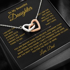 To My Daughter Necklace, Gift for Daughter from Dad, Father Daughter Necklace
