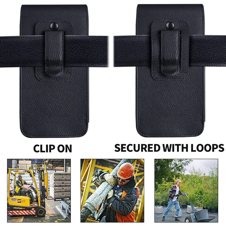 Funda protectora vertical de cuero con clip para cinturón para Samsung Galaxy Note20 Note10 9 8 Foto 2 de 4