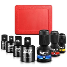 7PCS Quick Release Impact Bit Holders 3/8 1/2 1/4-Inch Square Drive to 1/4-In...