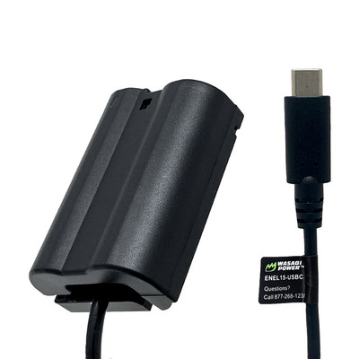 Wasabi Power  DC Coupler with USB-C Input for Nikon EN-EL15