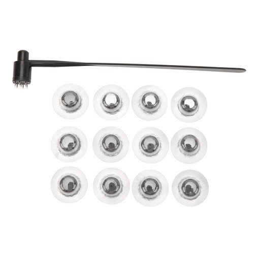 Martillo de aguja de siete estrellas de acero inoxidable flor de ciruela martillo dérmico con 12 cabezales - Imagen 17 de 22