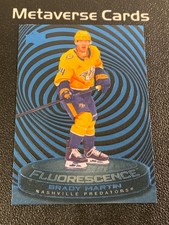 2025-26 UD Series 2 Hockey Fluorescence Brady Martin Blue 12/50