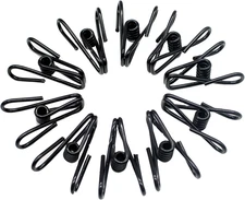30 Pcs 2 Inch Black Chip Clips PVC Coating High Elasticity Strength Anti-Rust St