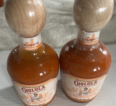 Two Cholula Caliente Wing Sauce 12 Fl Oz Bold Spicy Buffalo Sauce for Wings