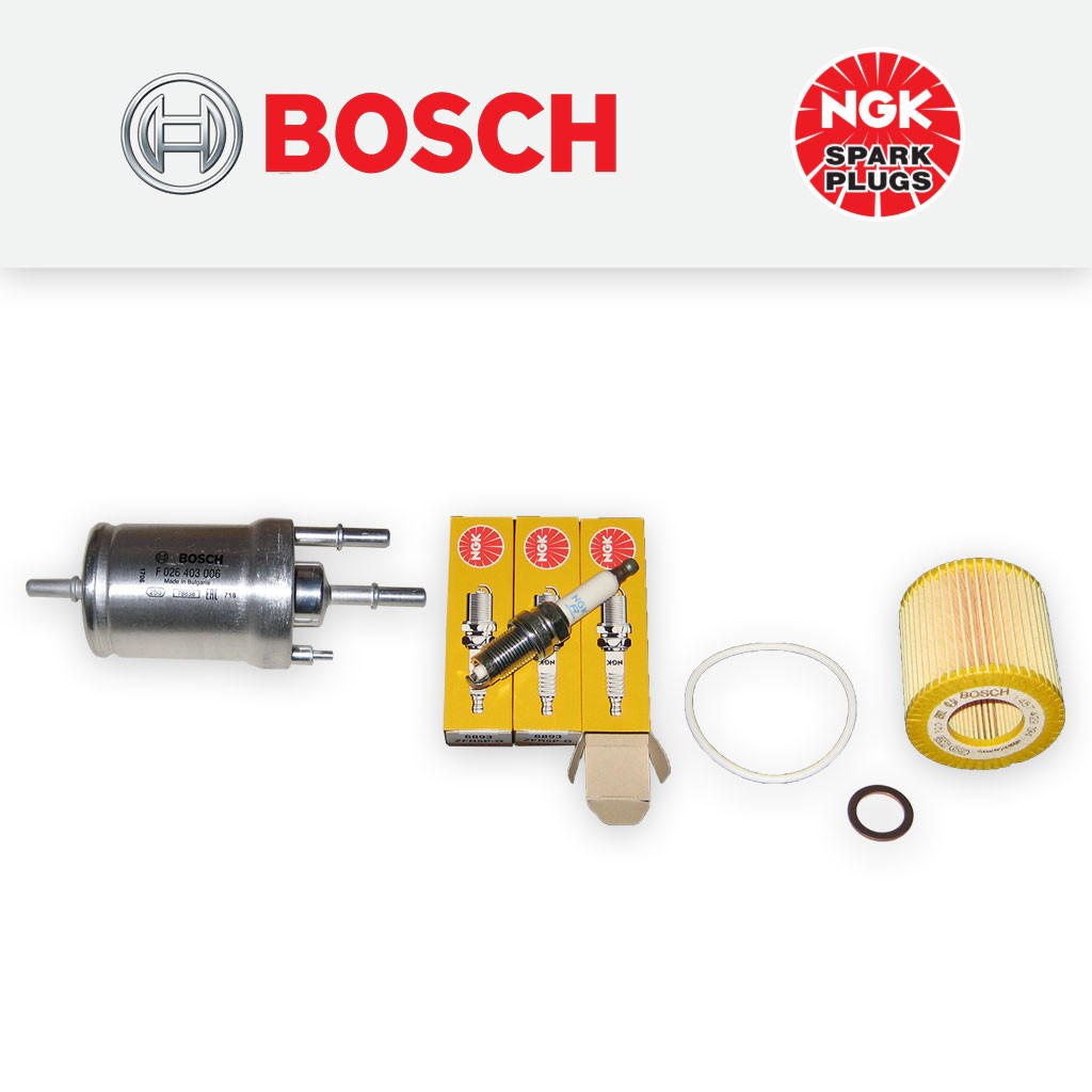SERVICE KIT for SKODA FABIA (5J) 1.2 BBM BZG OIL FUEL FILTERS PLUGS (2006-2007)