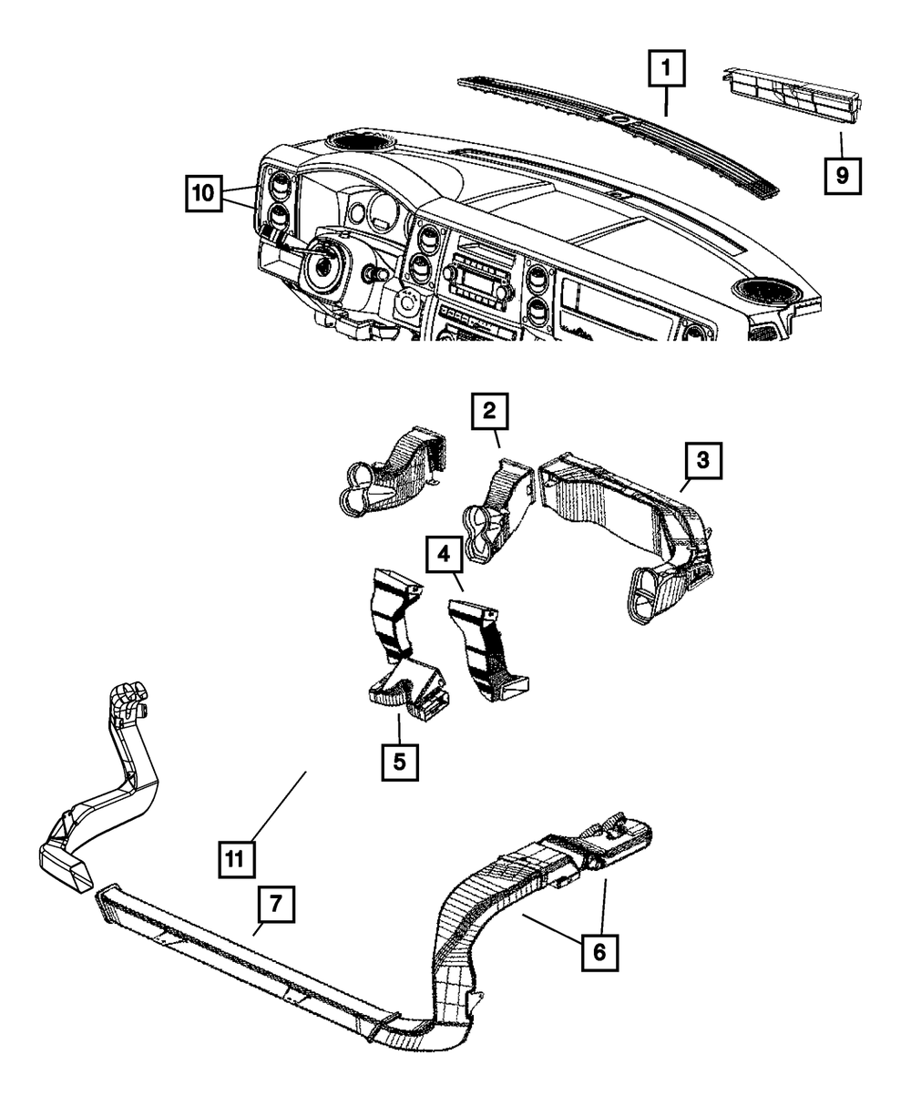 Air Distribution Duct Mopar 55117103AB