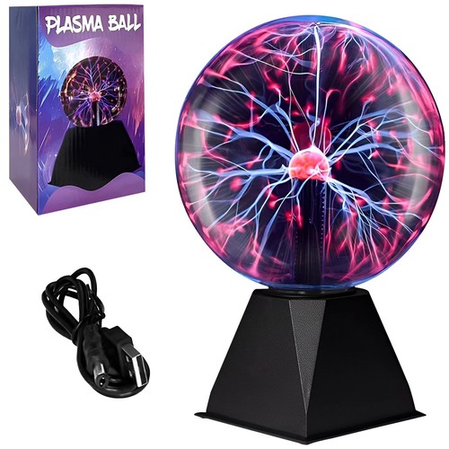 Plasma Ball Light 4/6inch Glass Plasma Ball Lamp Voice Control qikqI - Picture 15 of 18