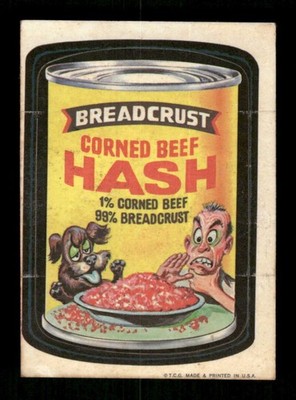 1973 Topps Wacky Packages 1st VG Breadcrust Corned Beef Hash Red Back rare Ludlo