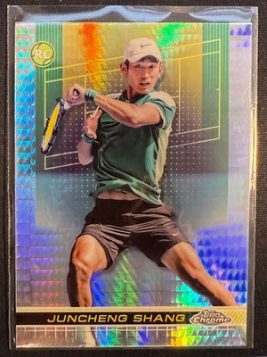 Juncheng Shang 2024 Topps Chrome Tennis RC Rookie Prism Refractor Parallel