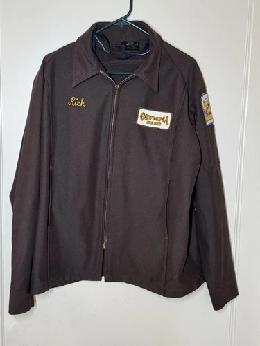 Vintage Unitog Olympia Brewery Work Jacket XL (approx size 43) “Rich” Embroidery
