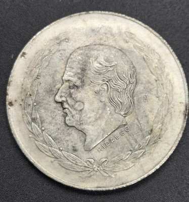 メキシコ 1951年 5ペソ 銀貨 1951 Mexico Cinco Pesos Hidalgo Coin Silver, 5 Pesos .720 Silver