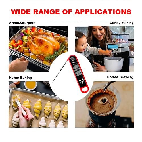 Meat Thermometer Digital - Instant Read Food Thermometer for Cooking Grilling...