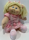 1984 Cabbage Patch Kids 16” Girl Doll Lemon Blonde Hair, Blue Eyes, HM3, Dress