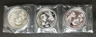 Three 2017 1oz Silver Sino-German Friendship Rounds in Mint Capsules