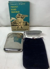 Peterson’s Original Vintage  Pocket Hand Warmer With Box Bag Fueler Untested