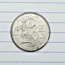2000-P 25 Cents / Massachusetts - 50 States Quarter